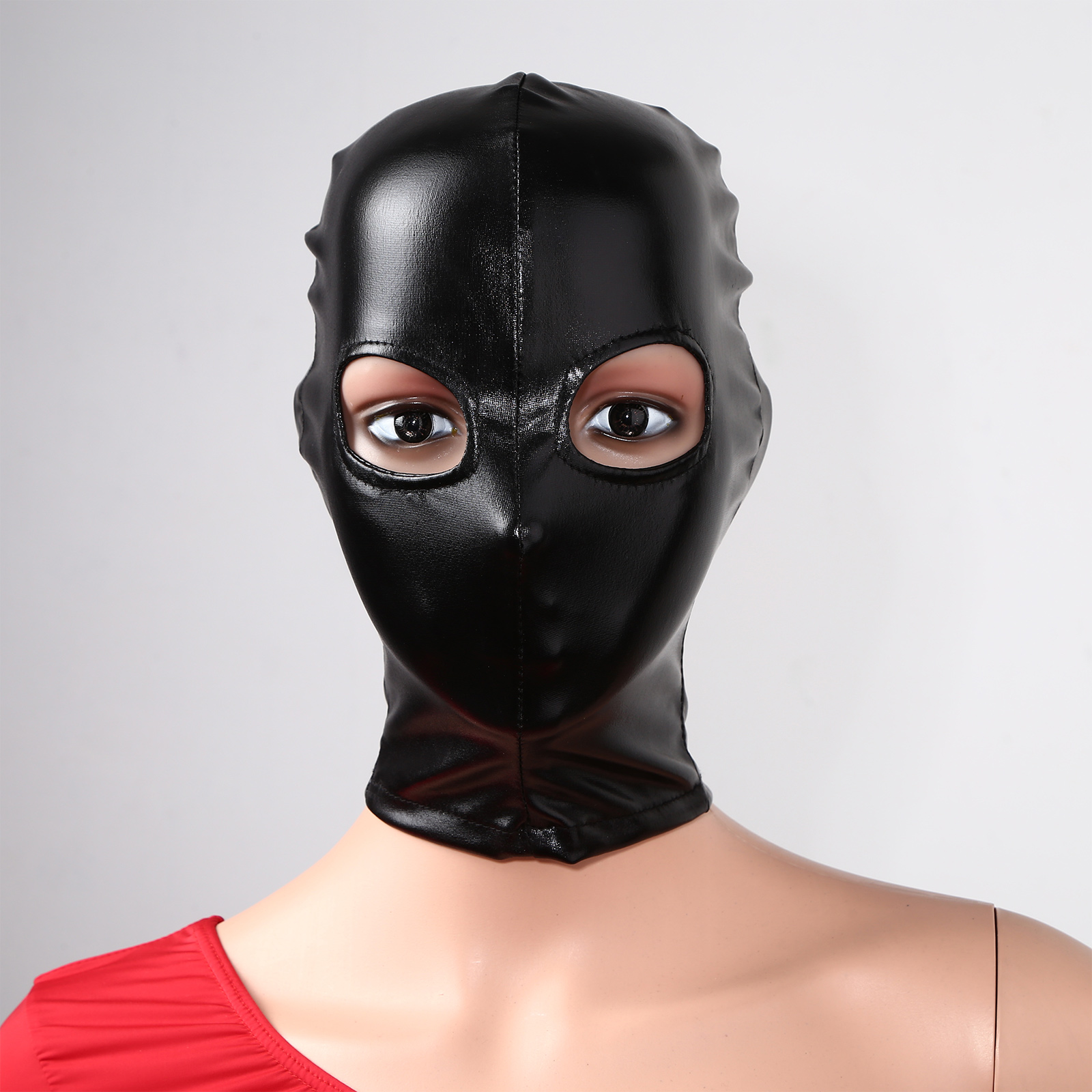 Adult Men Women Black Leather  - Black Face Mask Pack recension och pris