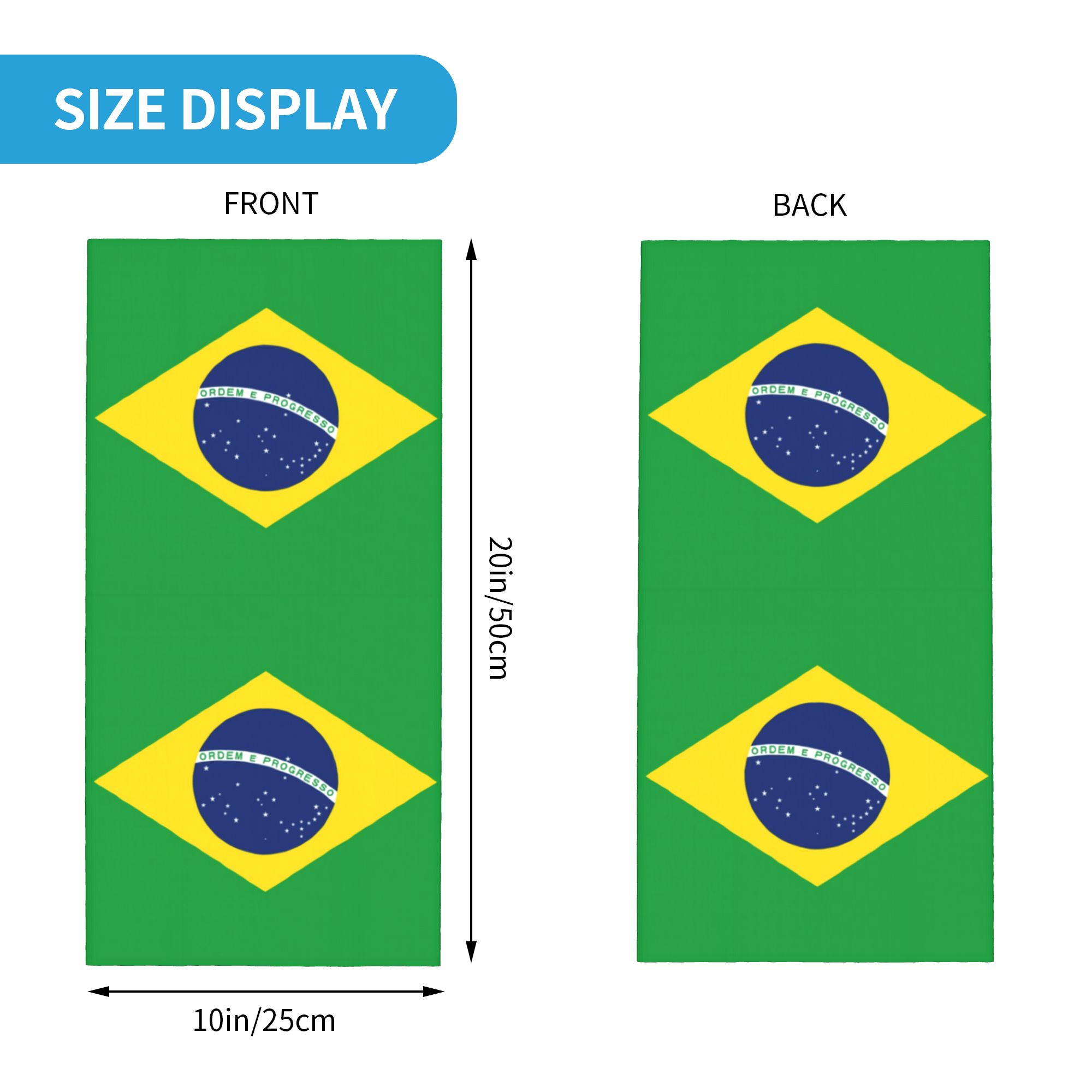 Custom Brazil Flag Bandana Nec - Neck Gaiter Face Cover recension och pris