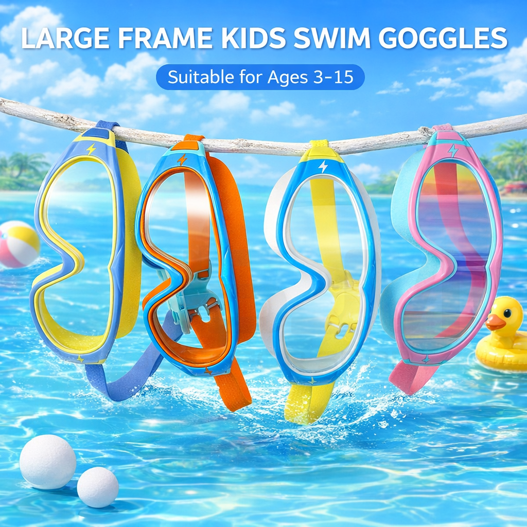 JSJM Kids Swimming Goggles Big - Silicone Mask Bracket recension och pris