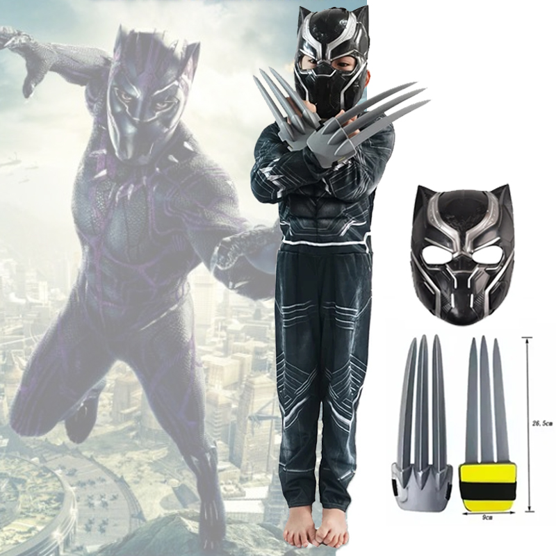 Anime Superhero Black Panther  - Black Face Mask Pack recension och pris