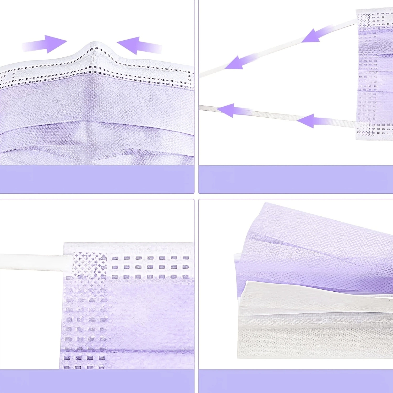 100Pcs Thick Purple Disposable - Disposable Surgical Mask recension och pris