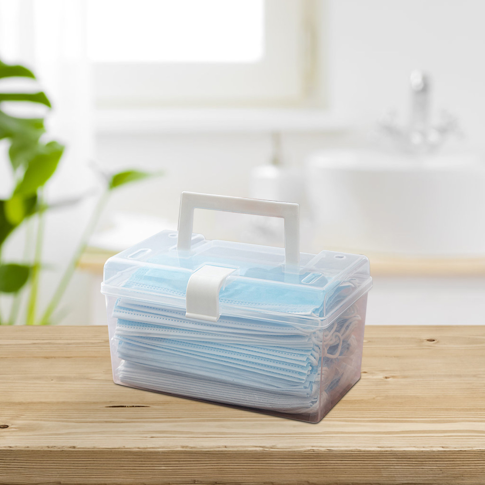 1Pcs Healthy Premium Plastic D - Face Mask Storage Box recension och pris