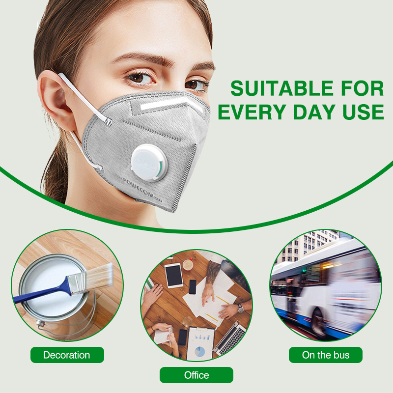 POWECOM KN95 Masks Activated C - Disposable Surgical Mask recension och pris