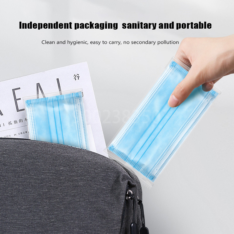 10-500pcs Disposable Adults in - Disposable Mask Blue recension och pris