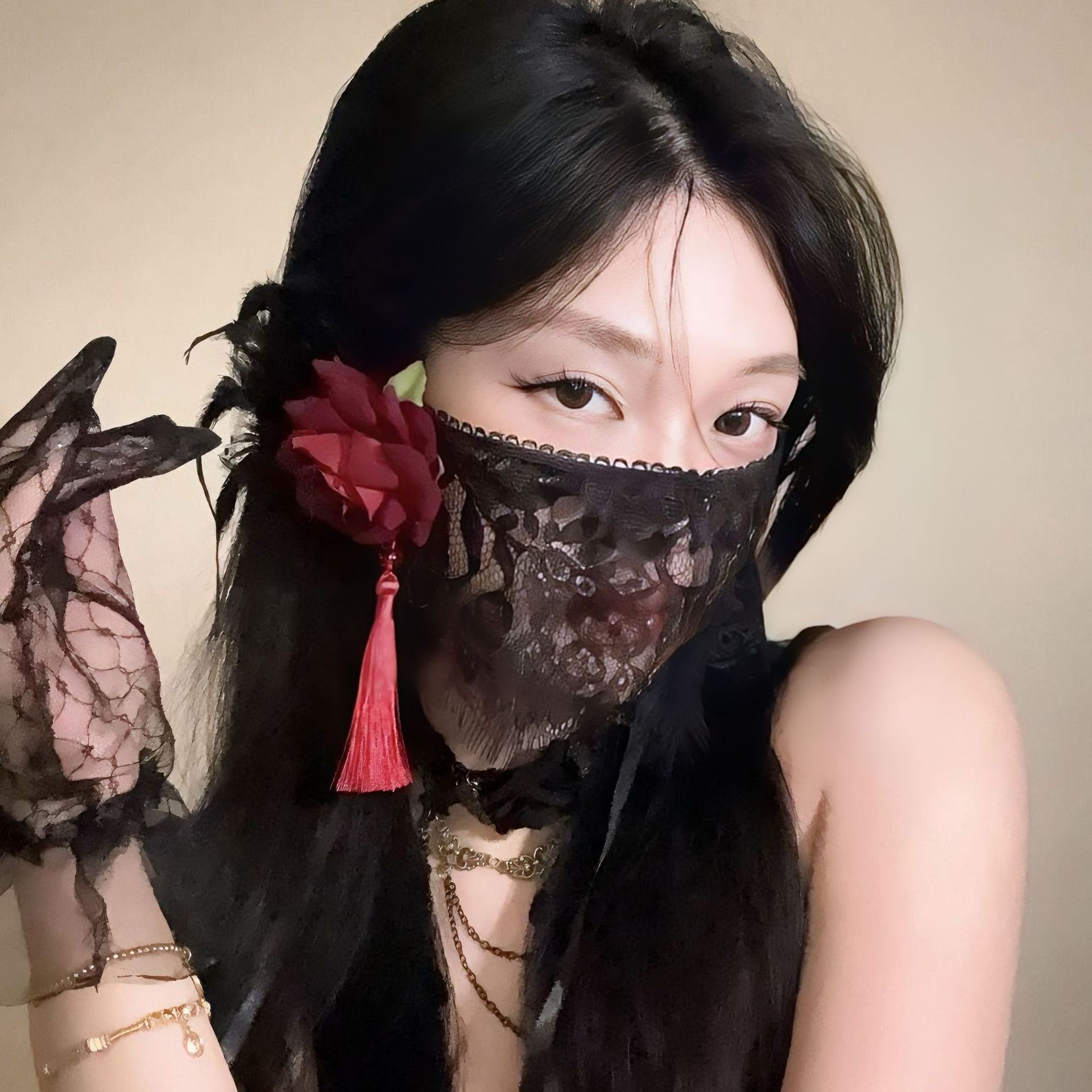 2026 New Black Flower Half Fac - Respirator Half Face recension och pris