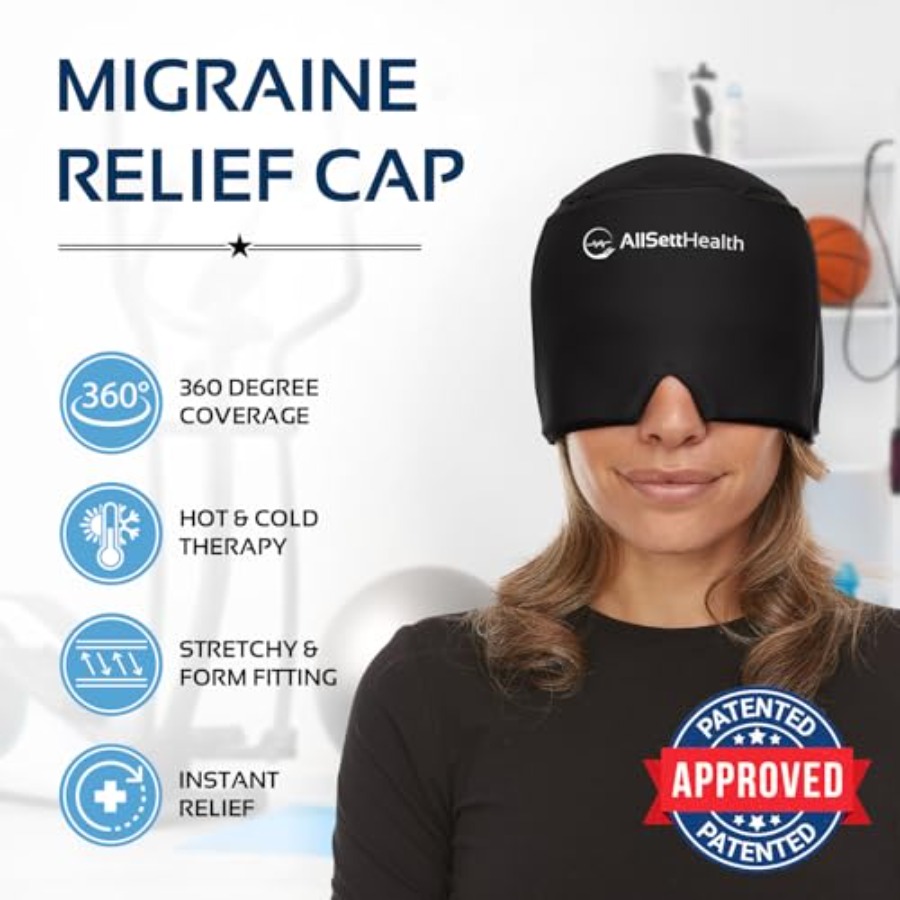 Migraine Relief Cap Ice Head W - Black Face Mask Pack recension och pris
