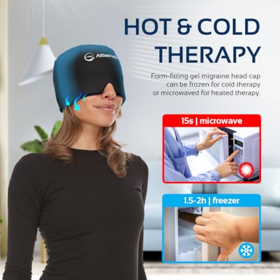 Migraine Relief Cap Ice Head W - Black Face Mask Pack recension och pris